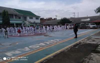 Ujian Kenaikan Tingkat dan Latihan Gabungan Tarung Derajat se-Bekasi Raya di SMK Budi Perkasa